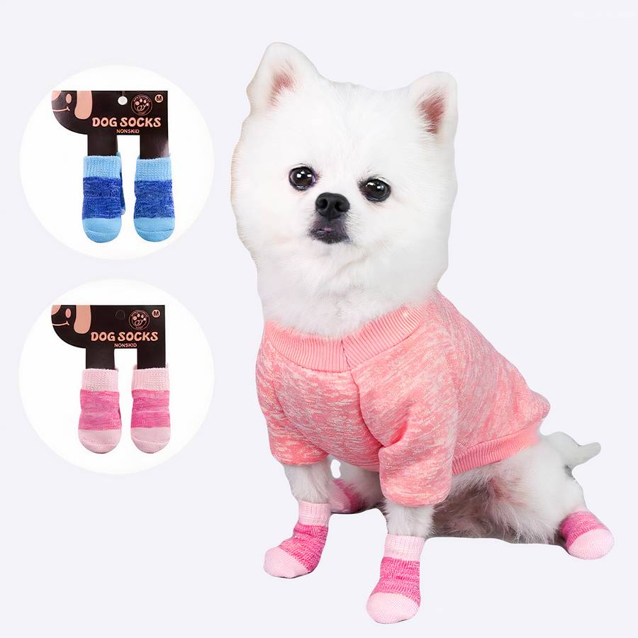 Chaussons en coton multicolores pour chiens