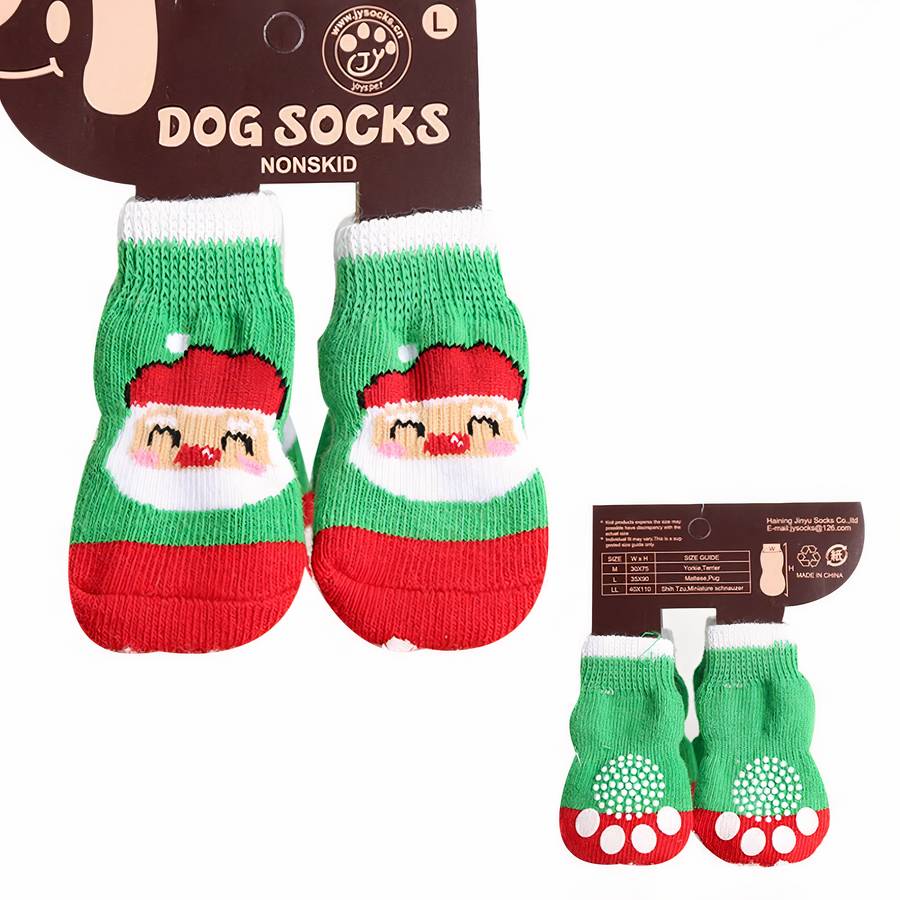 Chaussons en coton multicolores pour chiens