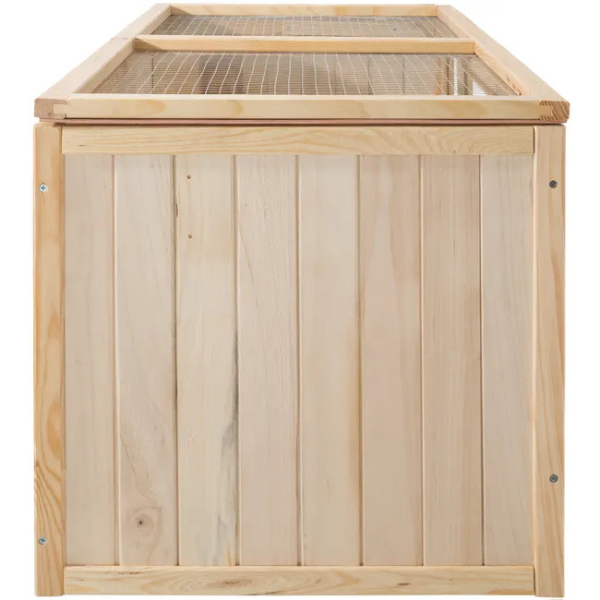 Cage pour rongeurs en bois toit grillagé ouvrant
