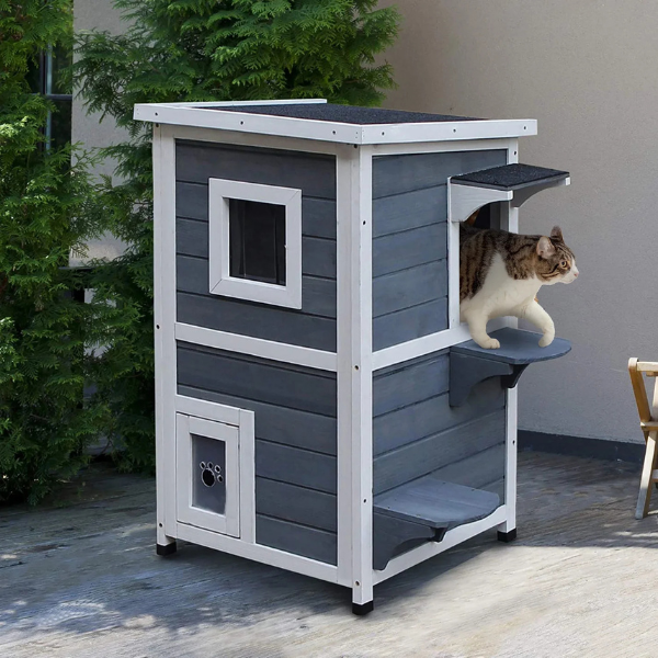 Maison d'Extérieur pour Chat Résistante aux Intempéries