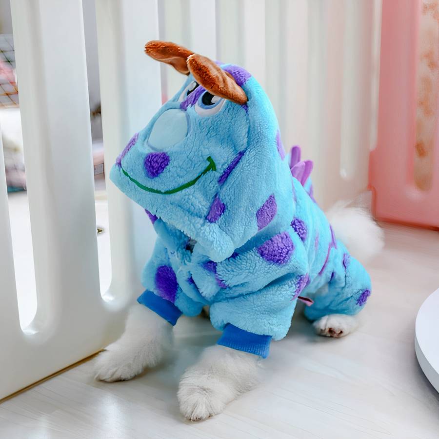 Manteau épais mignon à capuche pour chien