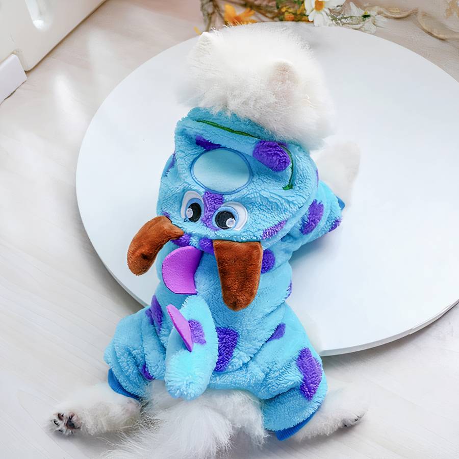 Manteau épais mignon à capuche pour chien