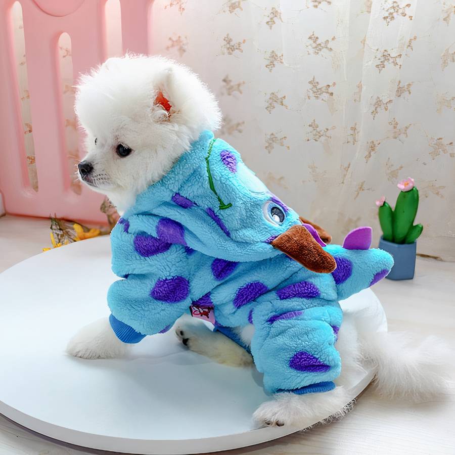 Manteau épais mignon à capuche pour chien