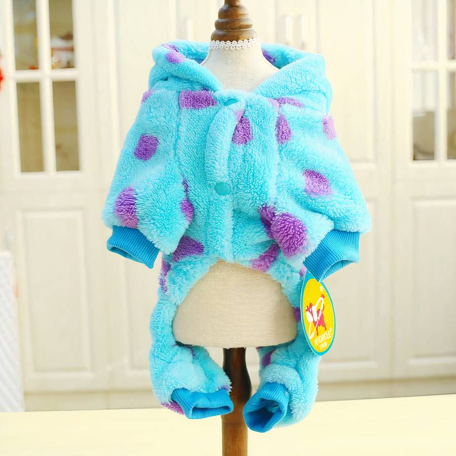 Manteau épais mignon à capuche pour chien