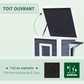 Maison d'Extérieur pour Chat Résistante aux Intempéries