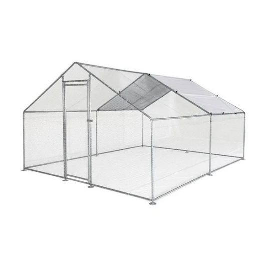 Enclos poulailler 12 m² parc grillagé 4x3 M acier galvanisé