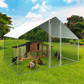 Enclos Poulailler 6 m² Parc Grillagé 3x2 M Acier Galvanisé