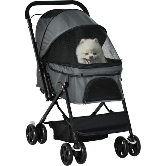 Poussette pour Chien - 4 Roues Pivotantes