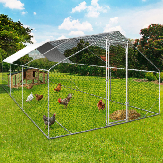 Enclos Poulailler 18 m² Parc Grillagé 6x3 M Acier Galvanisé