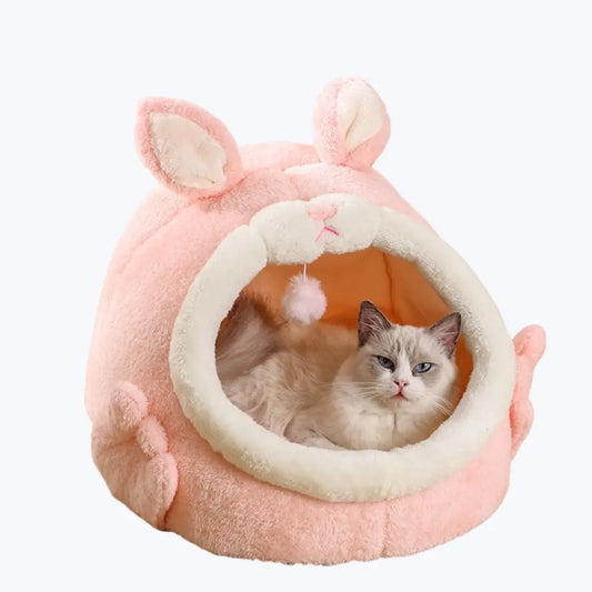 Lit forme lapin pour chat