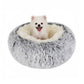 Panier gris en coton et peluche pour chien XXL