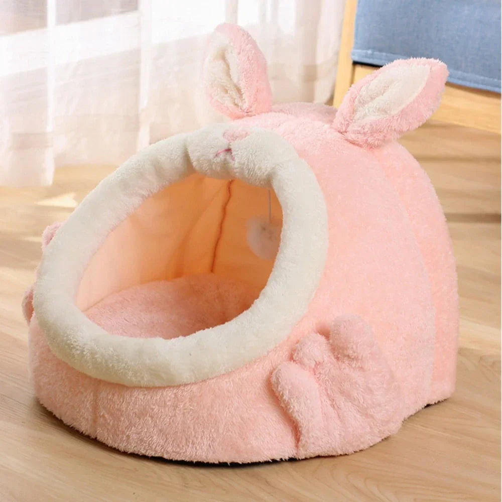 Lit forme lapin pour chat